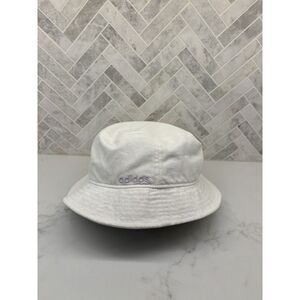 Adidas Originals White Bucket Hat‎ OSFA One Size Aero Ready Light Purple Logo